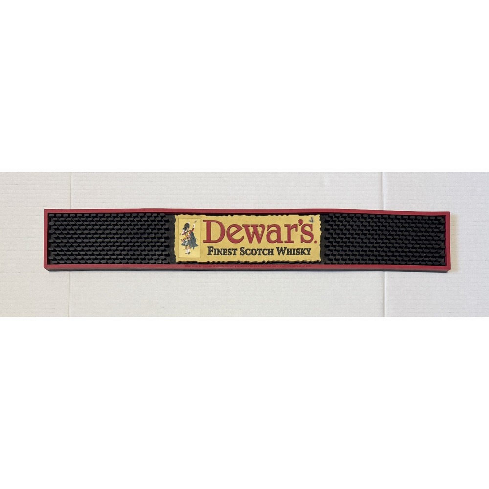 DEWAR'S Finest Scotch Whiskey Rubber‎ Bar Mat - Spill Catcher - Rail Runner